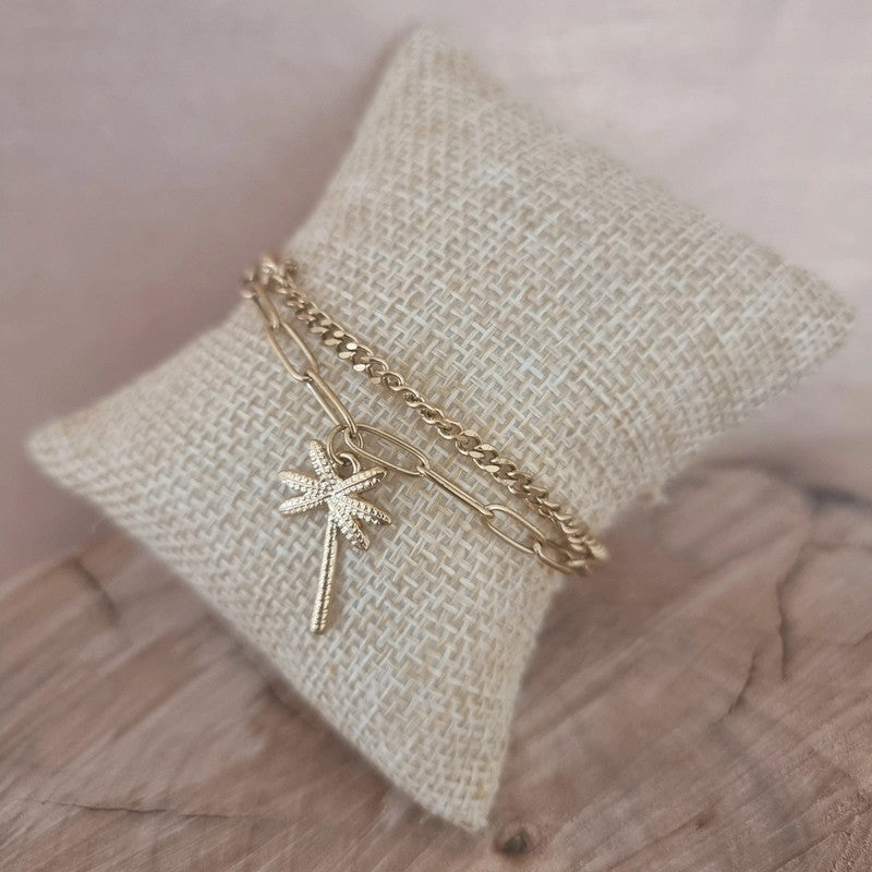 Bracelet chaîne dorée tendance bohème