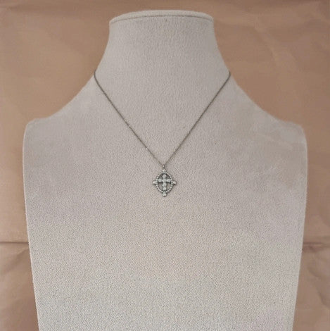 Collier élégant argenté pour femme, pendentif raffiné