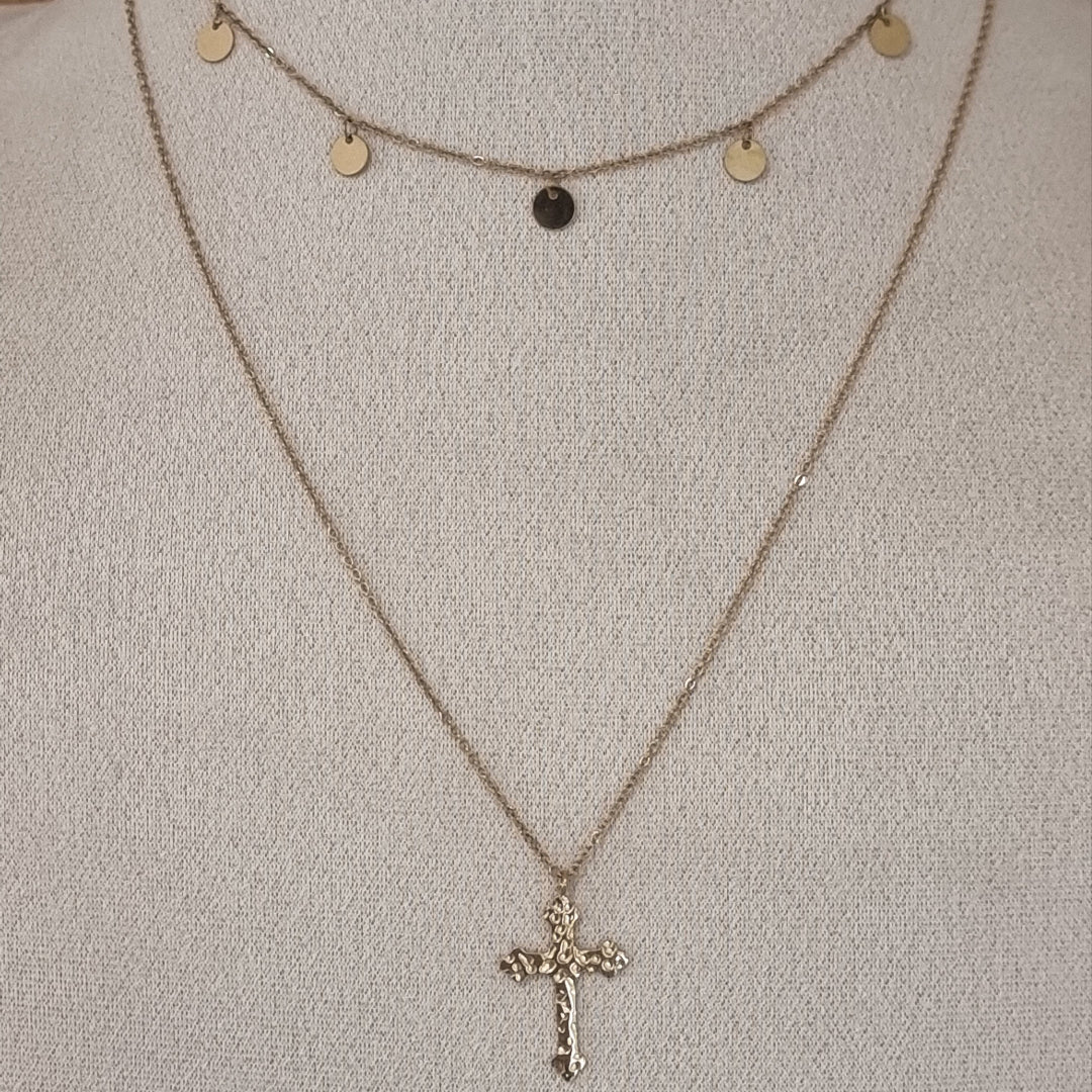 Bijou élégant en acier inoxydable doré, résistant à l’eau